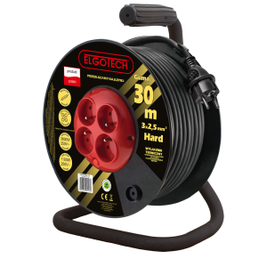 Elgotech Przedłuż. bębn. 4x z/o GUMA 3x2,5 30mb | PZB-40-30G/2,5
