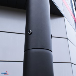 BEMKO SŁUP OŚWIETLENIOWY SKŁADANY 3M 160X160MM FI60MM CZARNY | C84-SSO-S3M-160-060-BL