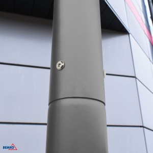 BEMKO SŁUP OŚWIETLENIOWY SKŁADANY 3M 160X160MM FI60MM SZARY | C84-SSO-S3M-160-060-DG