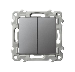 Ospel Szafir ŁP-2Z/m/70 Łącznik dwugrupowy świecznikowy szary