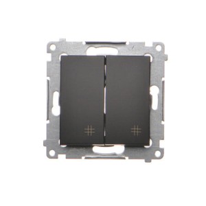 Simon54 Łącznik krzyżowy podw. czarny | DW7/2.01/49