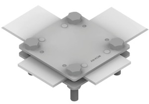 AN-KOM Złącze krzy.2płytki 4xM8 B do 50mm/OG/ | A191044