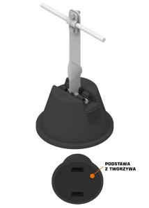 AN-KOM Uchwyt betonowy w tworzyw.z nadst.Hd=15cm | B931548