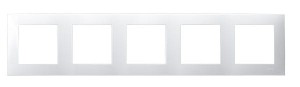 Ospel seria Szafir Ramka pięciokrotna biała  | R-5Z/00