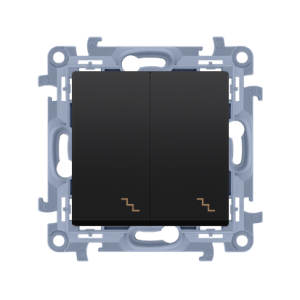Simon 10 Łącznik schodowy podw. czarny | CW6/2.01/49