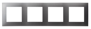 Ospel Szafir R-4Z/70 Ramka poczwórna szara