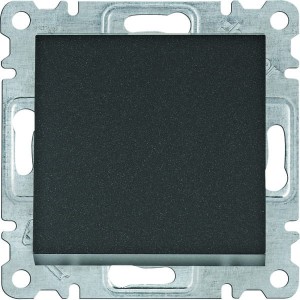 Hager Lumina łącznik 1-biegunowy , czarny  | WL0013