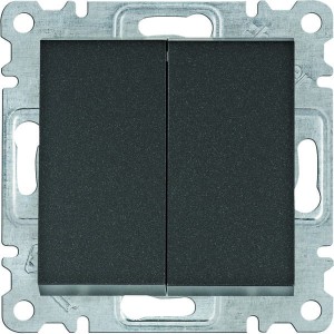 Hager lumina Łącznik schodowy podwójny, czarny | WL0053