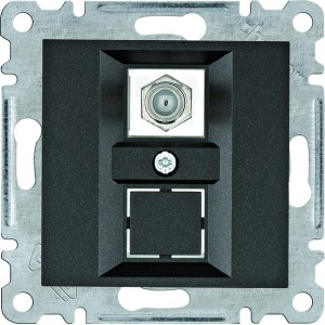 Hager Lumina  Gniazdo typu F - czarny  WL3253