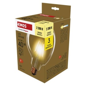 EMOS ŻARÓWKA LED VNT G125 4,5W(40W) 420lm E27 WW+ | Z58032
