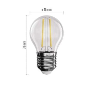 EMOS LED FLM MINI GL 1,8W(25W) 250lm E27 NW | ZF1101