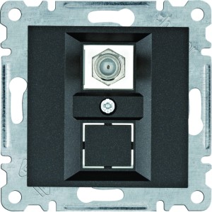 Hager Lumina  Gniazdo typu F - czarny  WL3253