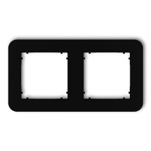 Karlik Mini Deco Ramka 2-krotna zaokrąglona czarny mat | 12MRTZ-2