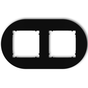 Karlik Mini Deco Ramka 2-krotna okrągła czarna  | 12MRTO-2