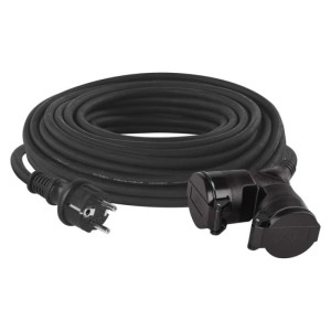 Emos Przedłużacz 2G 20m 1,5mm guma  P0603