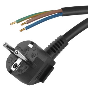 PRZEWÓD PVC 3×1,0MM CZARNY 2M | S18312
