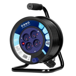 ORNO przedłużacz bębnowy 4 gniazda 2P+Z kabel PVC H05VV-F 3x1,5mm2 25mb | OR-AE-13300/25M