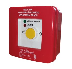 904400 Przycisk ppoż. n/t 2 tory prądowe 12A R-Z