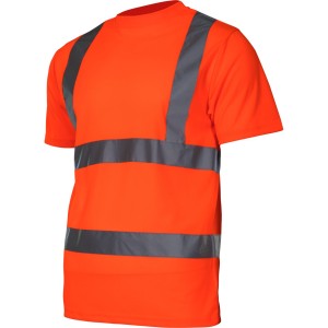 KOSZULKA T-SHIRT OSTRZEGAWCZA, POMARAŃCZ., "3XL", CE, LAHTI | L4020706