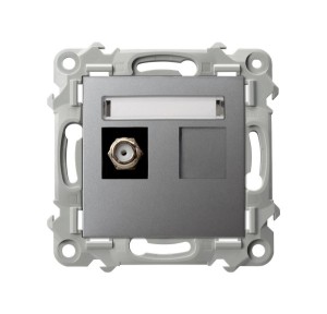 Ospel Szafir GPA-1ZF/m/70 Gniazdo antenowe typu F pojedyncze szary