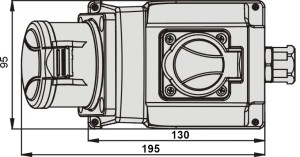 Gniazdo stałe Kombi GSC-32A/4P IP44  921846