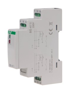 F&F Przekażnik bist. BIS-411i ON/OFF,UN=230 1=16A | BIS-411-LED