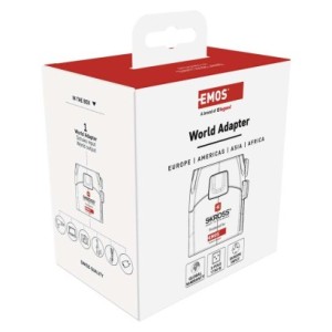 Emos Adapter podróżny biały  | P0056N
