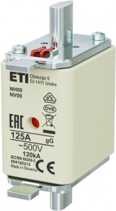 Wkładka topikowa NH - zwłoczna / KOMBI NH00 gG 125A/500V | 004182215