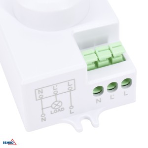 Bemko Czujnik mikrofalowy 1200W 360* IP20 mini | B52-SES72WH