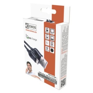 Emos USB 2,0 A/M - micro B/M 1m CZARNY  SM7004B