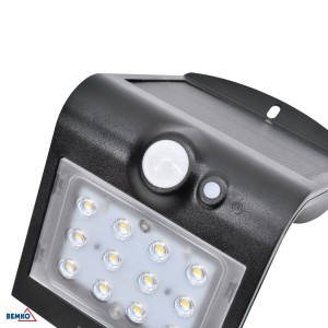 BEMKO NAŚWIETLACZ SOLARNY LED TRINGO 1,5W 220LM 4000K IP | C83-SOT-001BL-PIR