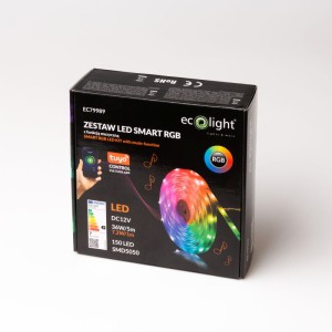 Ecolight taśma LED smart zestaw 7,2W/m RGB IP20 5mb | EC79989