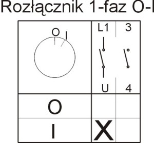 Lącznik LUK E12-53/0-1/1-fazowy w obudowie  921256