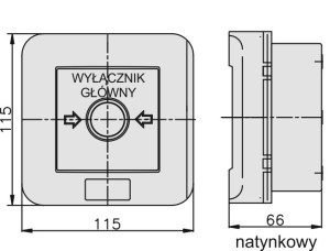 Wyłącznik główny WG-1s natynkowy NC-NO  921440