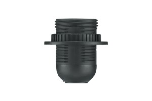 PAWBOL Oprawka termoplast.E27 z/koł czarna  D.3006