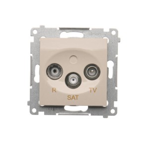 Gniazdo RTV-SAT końc. mod. krem   DASK.01/41