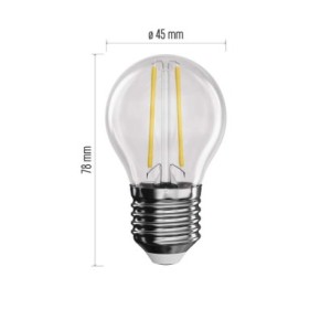EMOS LED FLM MINI GL 1,8W(25W) 250lm E27 NW | ZF1101