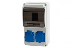 F-ELEKTRO Rozdzielnica ULISSE 6M MINI - gniazda 2x230V /6 modułów/ IP44 | 74180.20