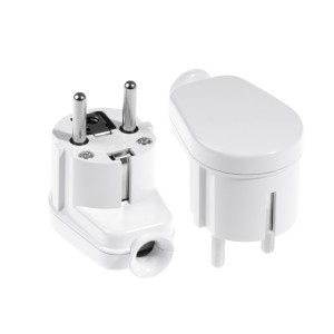 Wtyczka rozbieralna, kątowa Uni-SCHUKO, 2p+Z; 16A, 250V; WT-16U BIAŁY | W-10105