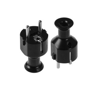 Wtyczka rozbieralna, prosta Uni-SCHUKO, 2p+Z Schuko, 16A, 250V; WT-40 CZARNY | W-10117