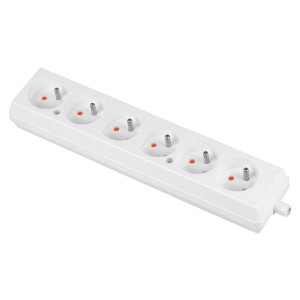 Gniazdo sześciok. 6x2p+Z GN-670 rozbieralne BIAŁY | T-10482