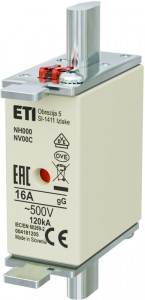 Wkładka topikowa NH - zwłoczna / KOMBI NH000 gG 16A/500V | 004181205
