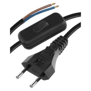 Emos Przewód PVC 2x0,75 (2m) z wył. czarny  S09272