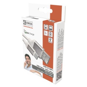 Emos Przewód SM7025W - USB 2.0 A/M-C/M 1M biały