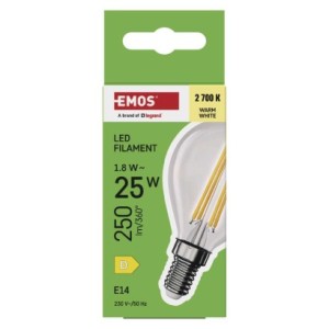 EMOS LED FLM MINI GL 1,8W(25W) 250lm E14 WW | ZF1D02