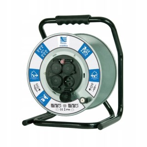 Rozgałęźnik na bębnie metalowym Ø 300, 4xGZ16A (250V), IP 44, z wył. term. | B.1120-R