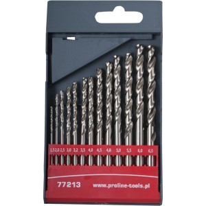 WIERTŁA DO METALU HSS DIN338 SZLIF.SZT.13(1.5-6.5MM) PROLINE | 77213