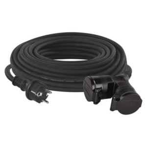 Emos Przedłużacz 2G 20m 1,5mm guma  P0603