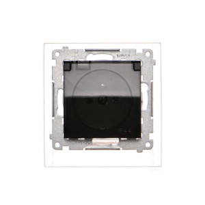 Simon 54 Gniazdo wty. IP44 mod. kl.tr. czarny | DGZ1BZ.01/49A