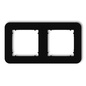 Karlik Mini Deco Ramka 2-krotna zaokrąglona czarny mat | 12MRTZ-2